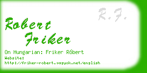robert friker business card