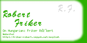 robert friker business card